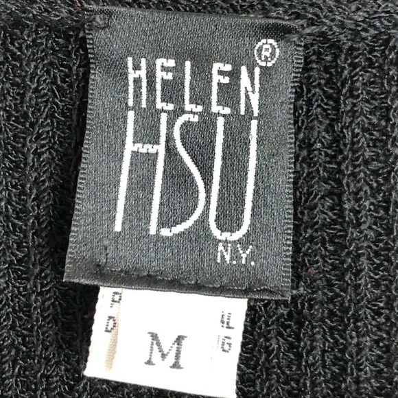 HELEN HSU NY Black open closure kimono oversized cardigan - Picture 4 of 6